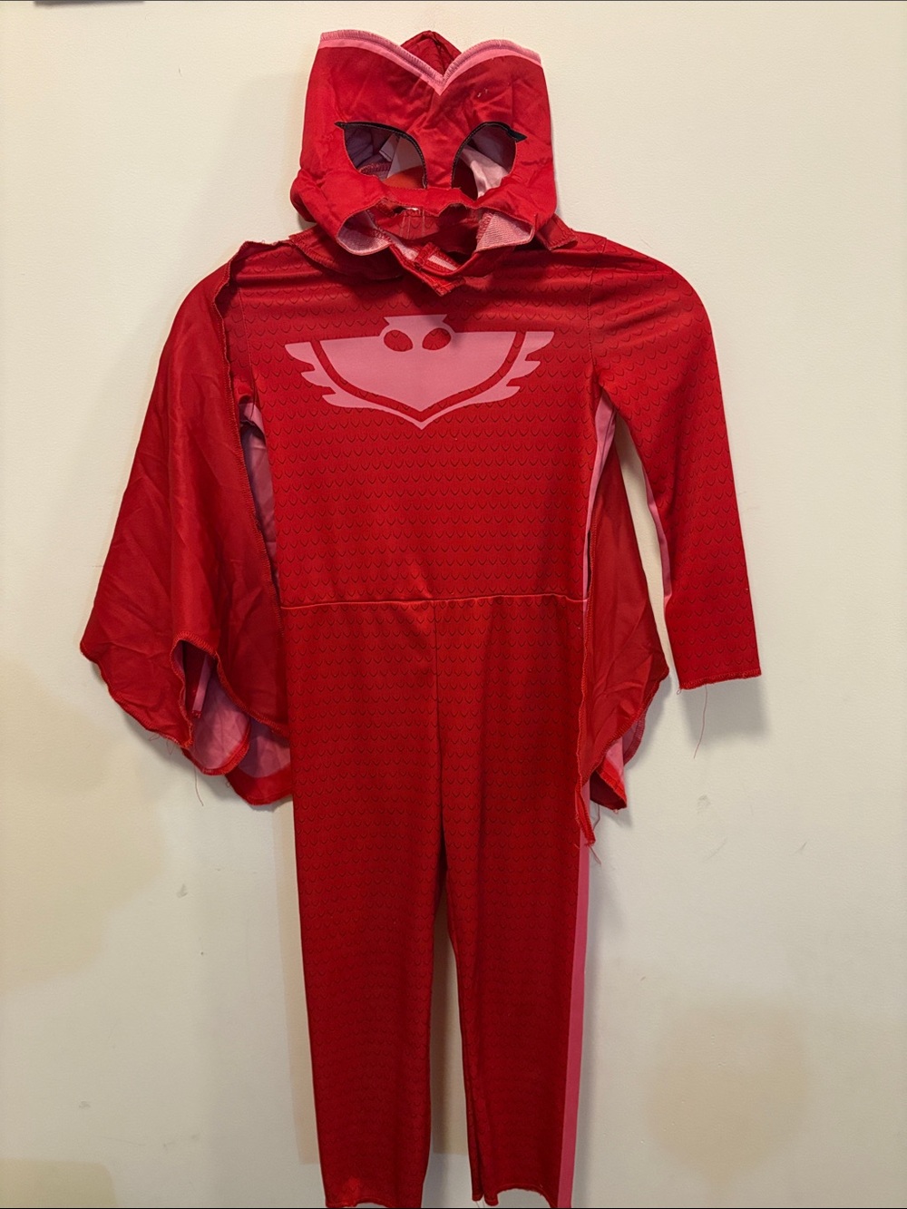 Red Owlette Kids Costume Jumpsuit with Hood 3t-4t